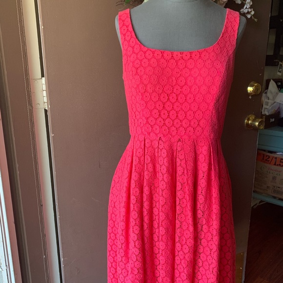 Dresses | Hot Pink Donna Morgan Lace Eyelet Dress Sz 6 | Poshmark Dresses | Hot Pink Donna Morgan Lace Eyelet Dress Sz 6 | Poshmark